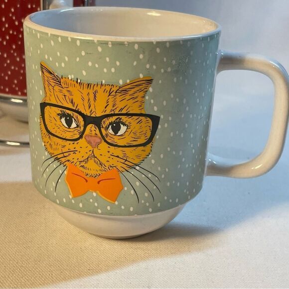 Stacking kitty cat Swifty mugs in stainless steel mug holder - Picture 7 of 16
